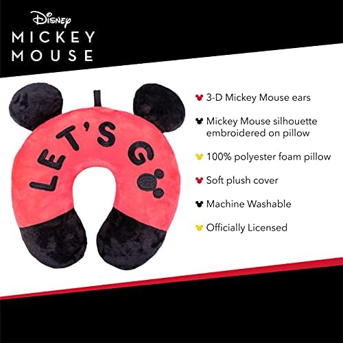 Conceito One Disney Mickey Mouse Travel Neck Pillow para avião, carro, trem ou casa