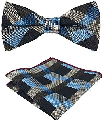 Laços magros para homens da novidade Verifique as gravatas formais de moda comercial 2.7, quadrado de bolso,