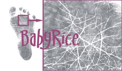 Babyrice Baby Handprint Pegada Pegada Kit de Exibição de Exibição Black Prints Black