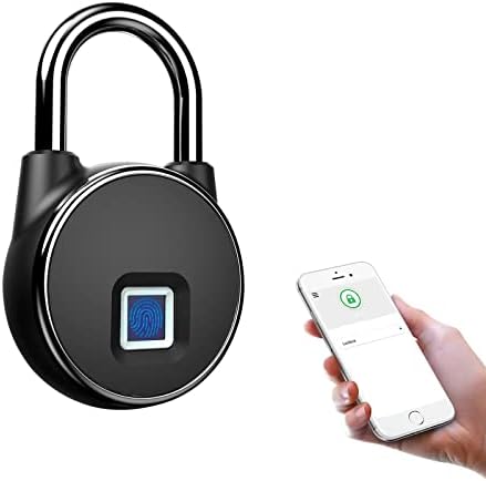 Padlock de impressão digital ， megafeis smart laque de cadeado Bluetooth Desbloquear a trava eletrônica de segurança