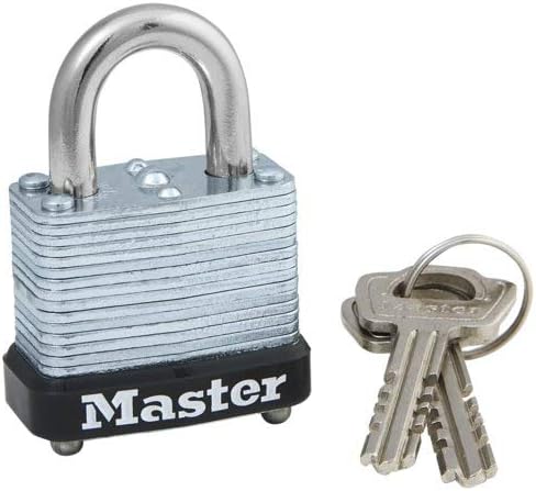 Lock Master Lock 105d Padlock de Wide Wide, 1-1/8 polegadas, aço