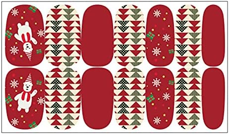Natal Manicure Sticker Decorações Acessórios para unhas estêncil de unha