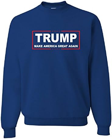 Tee Hunt Trump Crew Neck Sweatshirt Torne America Great Again novamente