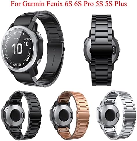Cinta de banda de vigilância ahgdda para Garmin Fenix ​​7s 6s Pro Watch Release Quickless Aço inoxidável