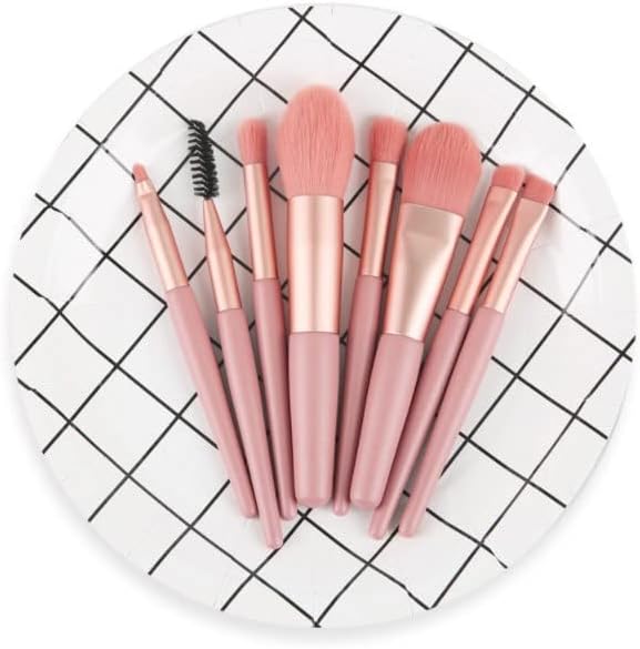 Slnfxc 8 mini pincéis de maquiagem Definir escovas de sombra de olho portáteis completas das ferramentas de beleza
