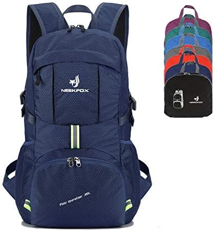 Neekfox Packable Lightweight, Hucking Daypack Travel Hucking Backpack, mochila dobrável ultraleve para homens