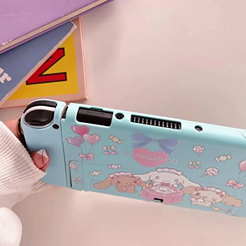 Caixa de canela fofa compatível com Nintendo Switch OLED, capa de estojo ancorável, estojo ergonômico