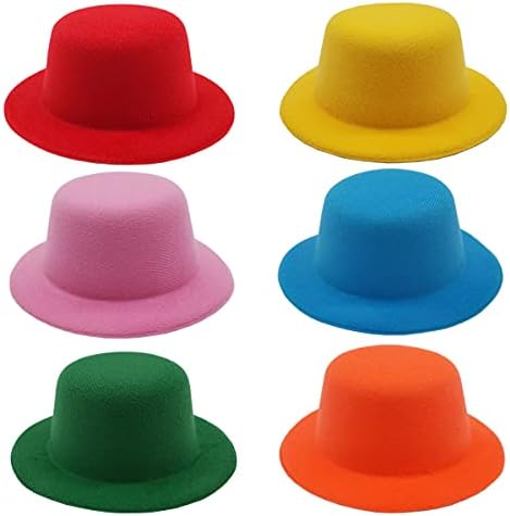 6 cores mini chapéus formais chapéus miniaturas para artesanato de bricolage acessórios de cabelo