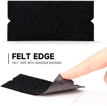 Foshio 20pcs Black padrão pré-cortada Padrão Auto-adesivo Tecido Substituto de feltro para 4 polegadas