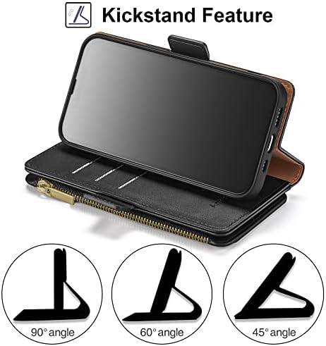 Antsturdy para iPhone 14 Plus 5G Caixa de carteira de 6,7 【Bloqueio RFID】 【Poket com zíper】 【【7