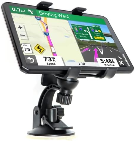 Ramtech Universal Car GPS Windshield Mount Clip Mount, suporte de copo de sucção com suporte