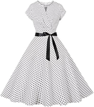 BNISBM MULHERES 1950S Rockabilly Audrey Hepburn Dress Rockabilly Party Dress Vestido de noite
