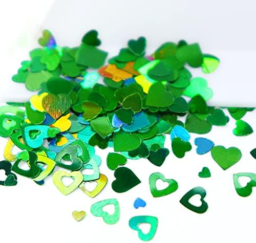 12 grades St. Patrick's Dail Art Supplies a laser verde primavera as lantejoulas de unhas com