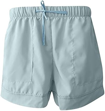 Nulairt shorts femininos para férias de praia, shorts leves da cintura elástica