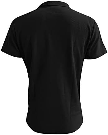Camisa de camiseta casual de camiseta masculina Camisa de golfe retro Rua ao ar livre Mangas