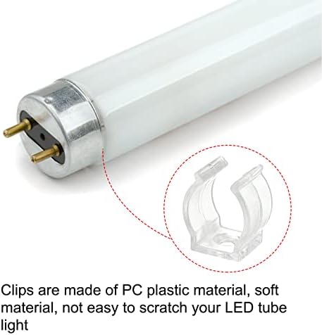 Meccanixity T5 U Clipes Suporte do suporte fluorescente Flato de luminária de luminária de luminária de plástico