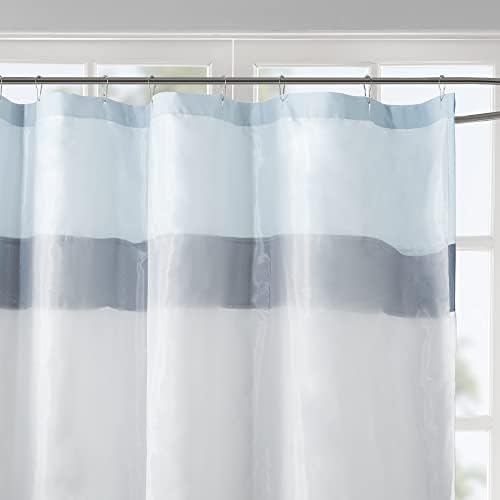 510 Design Shawnee Shower Curtain, design geométrico de bordado texturizado com revestimento embutido,