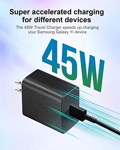 S22 carregador Ultra 45W USB C Super Fast Charger para Samsung Galaxy S22 Ultra S21+, Carregador