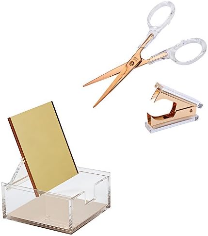 Draymond Story Pacote de papelaria de ouro acrílico - 1) Caixa de armazenamento cosmético com