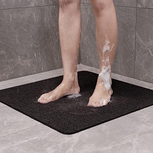 Hitslam chuveiro tapete não deslizante, tapete de banheira 24 x 24 polegadas não deslizamento com