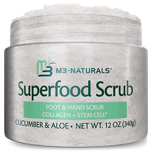M3 Naturals Superfood Body Scrub 12 oz + esfoliação corporal do Himalaia 12 oz
