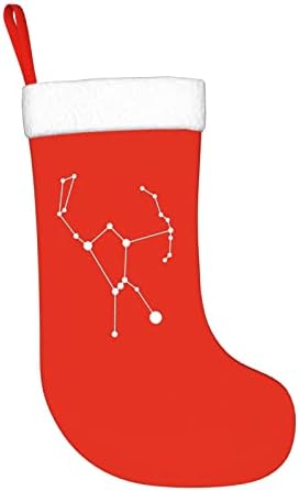 Waymay Orion Star Constelação de Natal Meias de 18 polegadas de Natal de Holding Sock Decoração de férias clássica