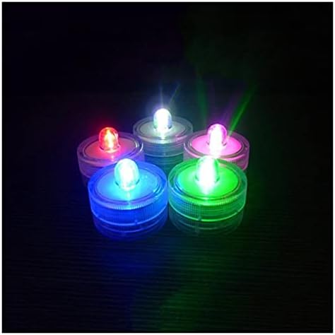 Binnanfang uoytt19 12pcs 3 cores LED LED à prova d'água Candle eletrônica Luz de mergulho redonda de decoração