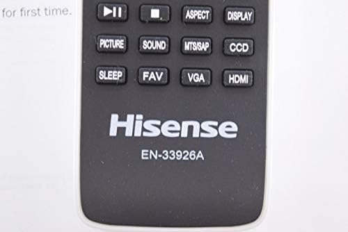 OEM Remote - Hisense En -33926a para Select Hisense/Sharp TVs