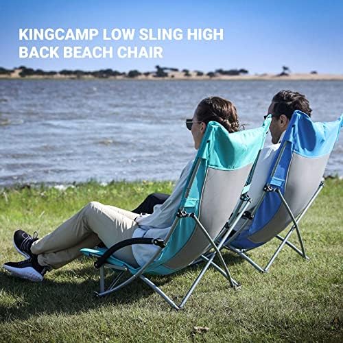 Kingcamp High Back dobring Beach Chair 2 pacotes
