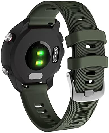 EGSDSE 20mm Sport Silicone Watch Band Strap for Garmin Forerunner 245 245m 645 Vivoativo 3 Vivomove HR Smart Bracelet