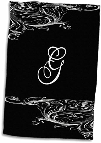 3drose florene - estilo vitoriano - imagem da letra de estilo Scrolly Victorian G - toalhas