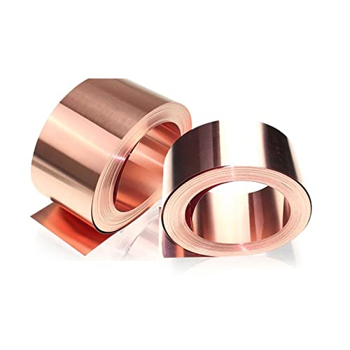 Folha de folha de cobre Metal 0,4 mm x 300 mm x 6000 mm, 1pcs fino 99,99% Pure Copper Flash Roll Folha para artesanato