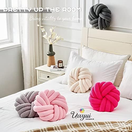 Travesseiros de nó uvvvyui, almofadas redondas de arremesso decorativo de 14 , almofada redonda, almofada