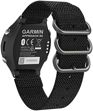 Ndjqy 15mm Sport Nylon Watchband Band Strap for Garmin Approach S6 Smart Watch for Garmin Forerunner 735XT/220/230/335/620/630