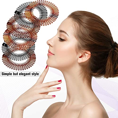 9 peças pente circular completa Círculo de plástico flexível, suporte de faixa de cabeceira de cabelos