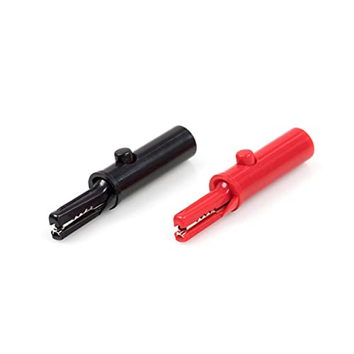 FILECT C7259 Tipo de botão de plugue clipes de jacarés com interface de 4 mm preto vermelho para teste