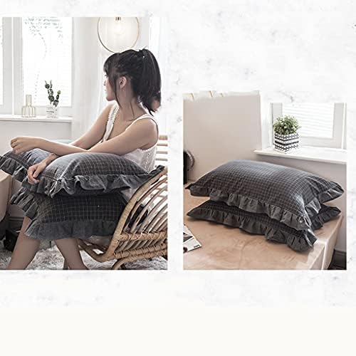Pounhores Zhuhw Algodão Fronhas de Lattice Simples Design Design Hotel Hotel Bedding Pillow Capa Presente para