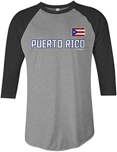 Threadrock Porto Rico Pride Unisex Raglan T-Shirt