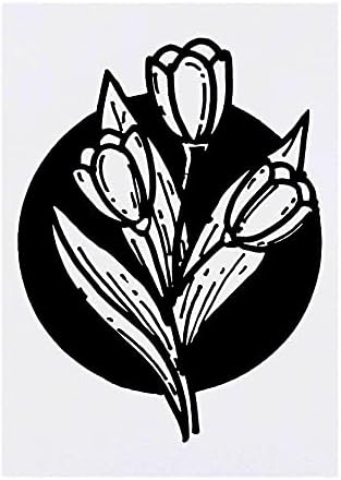 Azeeda grande 'tulipas' tatuagem temporária