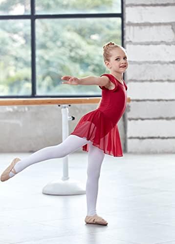 Mdnmd Girls Ballet Dreamds com saia para criança vestido ativo bailarina roupa de bailarina