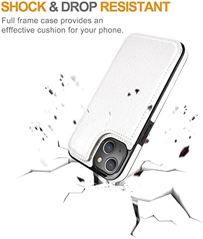 Caixa da carteira HSFTEC Compatível com iPhone 13, 6,1 polegadas, estojo de proteção esbelta com suporte