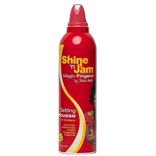 Shine n Jam Fingers Magic for Braiders, configurando a mousse 12 onça