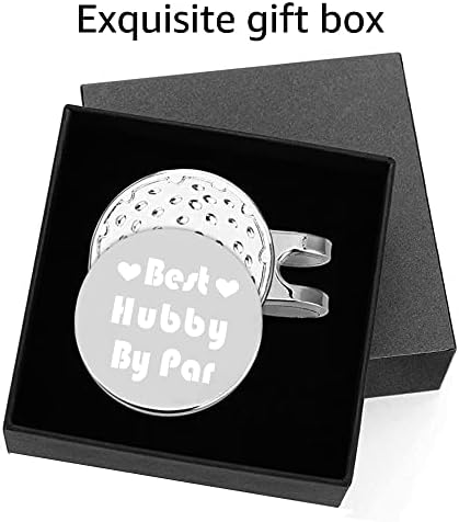 Hafhue Best Hubby By Par Golf Ball Marker com clipe de chapéu magnético, presentes de golfe para