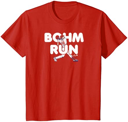 Alec Bohm - Bohm Run - T -shirt de beisebol da Philadelphia