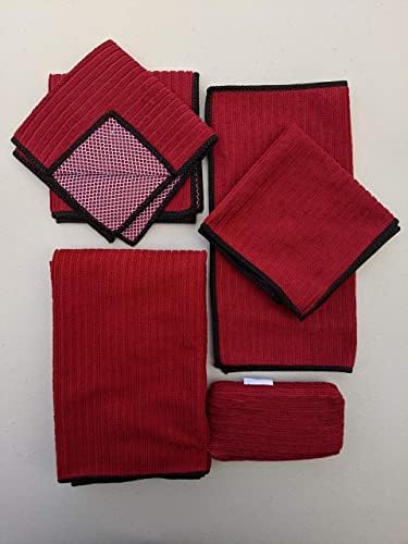 Coleção brilhante Conjunto de cozinha de microfibra 7 PC - Towels de panos de louça Esponja de