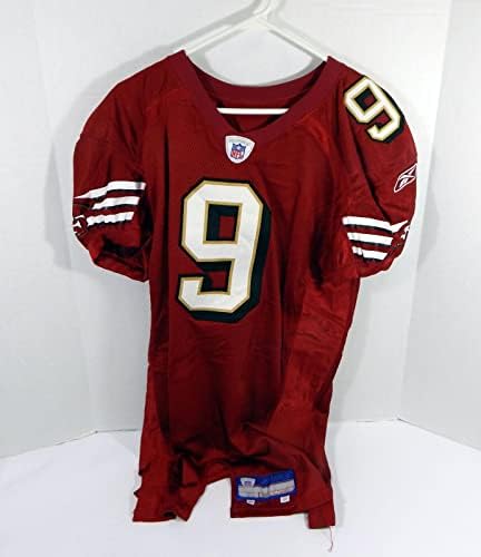 2004 San Francisco 49ers 9 Jogo emitiu camisa vermelha 42 DP30868 - Jerseys de jogo NFL não assinado