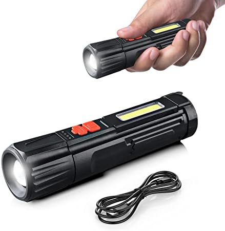 Lanterna recarregável USB YXQUA - Mini lanternas de LED pequenas e brilhantes, lúmens altos, 5 modos,