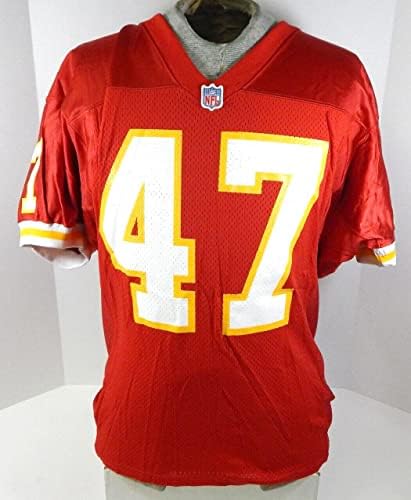 Kansas City Chiefs 47 Jogo emitido Red Jersey 42 DP34331 - Jerseys de Jerseys usados ​​na NFL não assinada