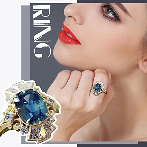 Anel de jóias de noivado Corte presente de casamento Handmade vintage anéis de luxo anéis abaixo