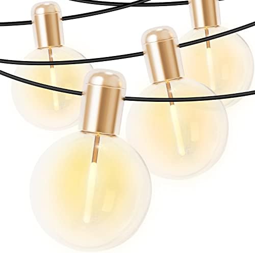 Luzes de cordas LED internas de Lanova Lite 24 pés com 20 lâmpadas, soquetes dourados para o quarto com